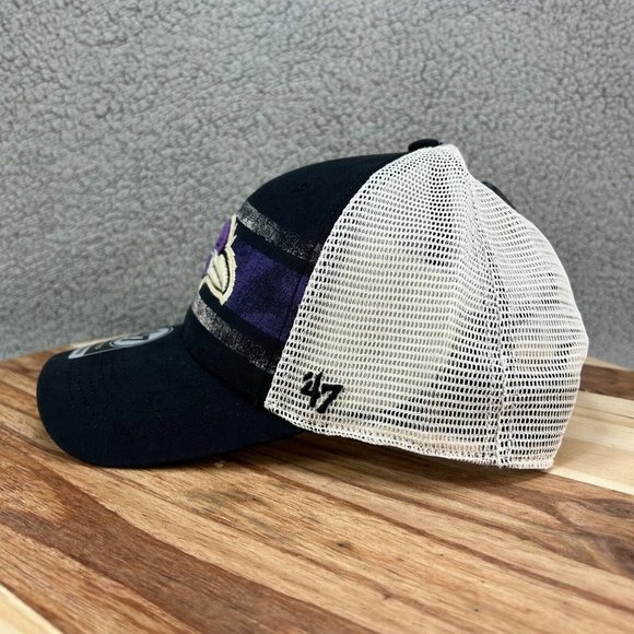 '47 Brand MVP Baltimore Ravens Adjustable Trucker Hat Cap NFL Purple Black - Picture 4 of 5